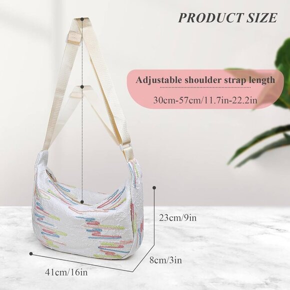 Versatile Women’s Crossbody Bag - Adjustable, Embroidered, Spacious & Stylish - Picture 2 of 7